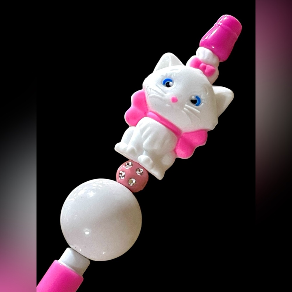 Handmade Disney Marie cat beaded mechanical pencil